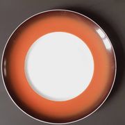 12 Space Age dinner plates from the 70s in porcelain from the Manufacture Royale De