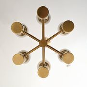 Lustre en laiton et verre des années 1950 par Hans-Agne Jakobsson