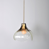 Aluminium and Murano glass tulip ceiling lamp