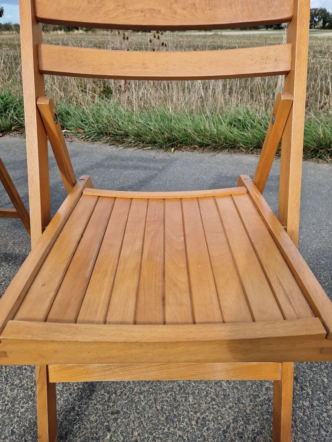 Set of 3 vintage folding chairs