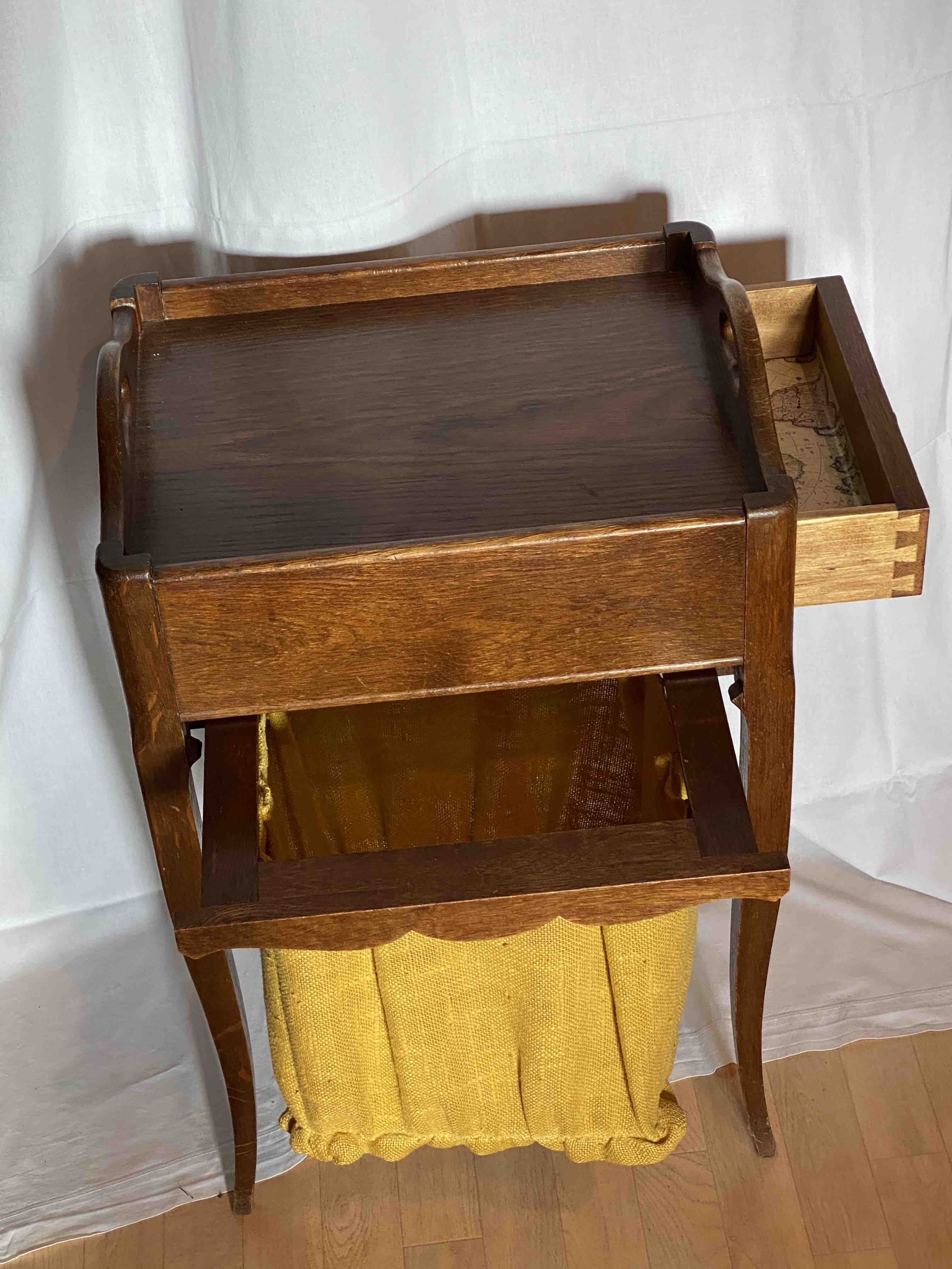 Worker's table with sewing basket, 1960s