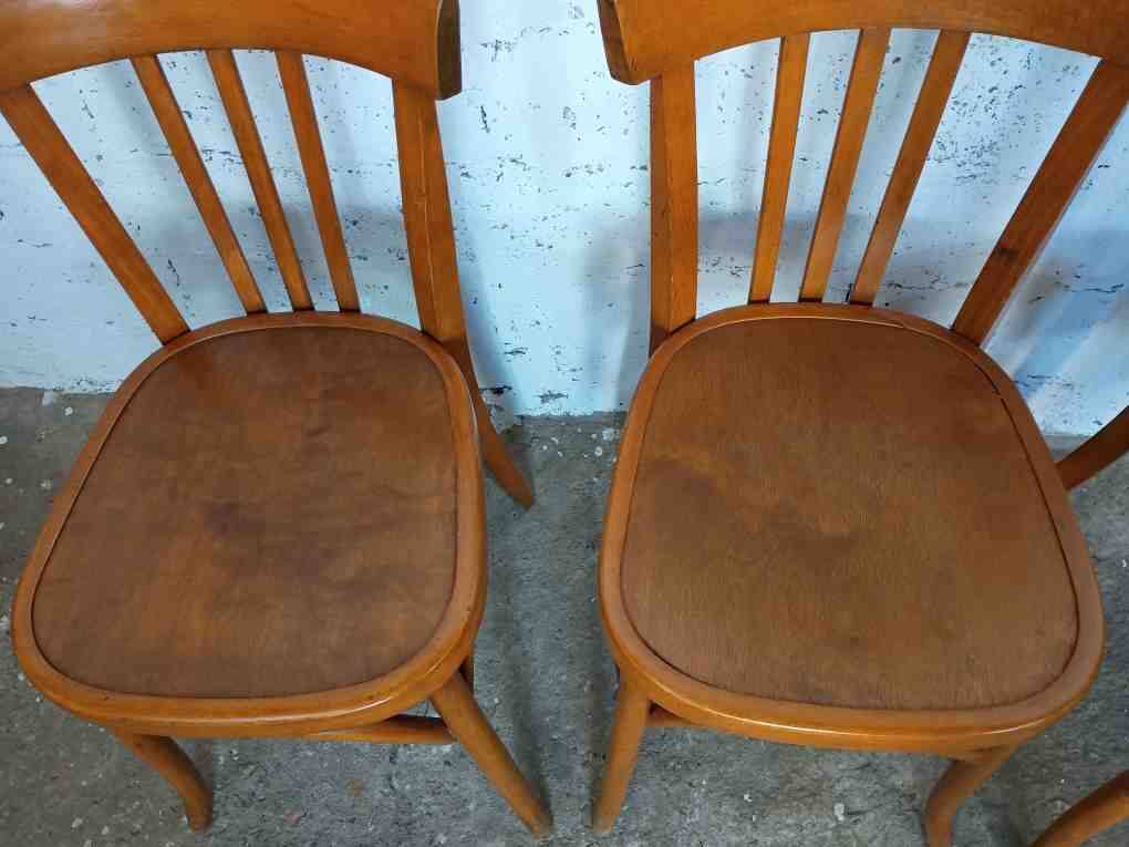6 antique Fischel bistro chairs