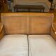 Sofa and armchair in cane and wood by Jean Roche