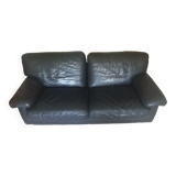 Very good quality 3-seater leather sofa in vintage style