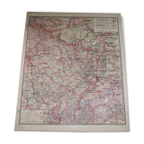 Vidal Wall School Map No.62 Eastern France Jura Basin de la Saone