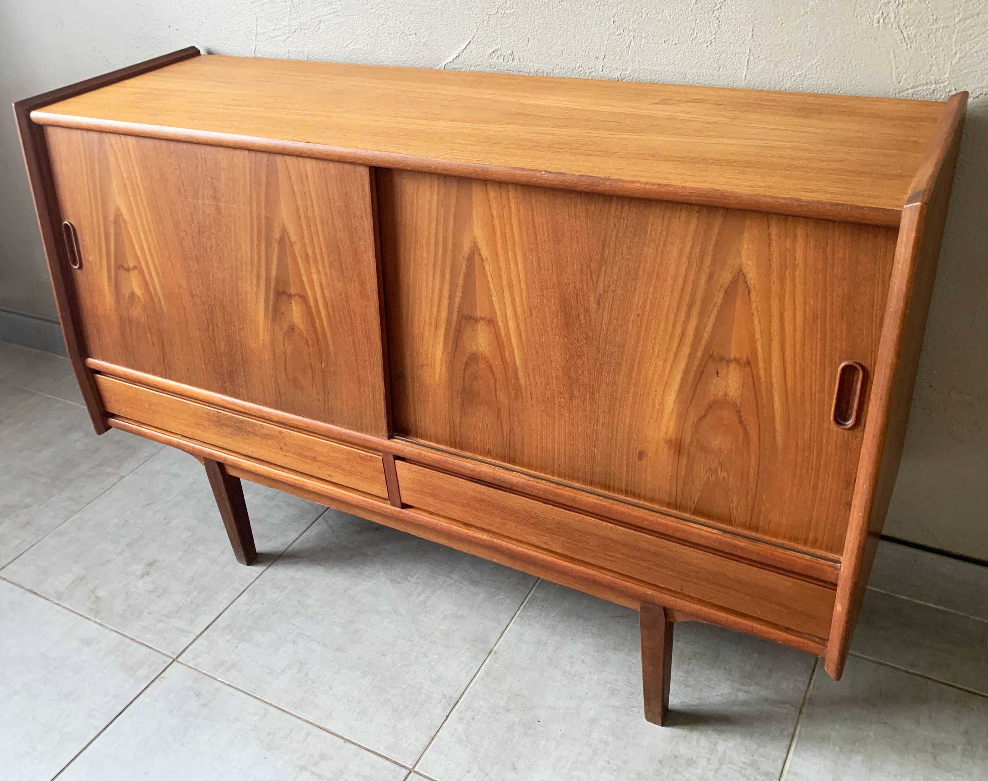 Danish vintage teak enfilade, 60s