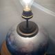 Unique lamp base Laque Line in eglomisé glass from the 70s-80s.