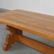 Table à manger en chêne rustique du milieu du 20e siècle, France années 1960