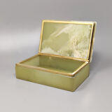 Astonishing green onyx box made in italy