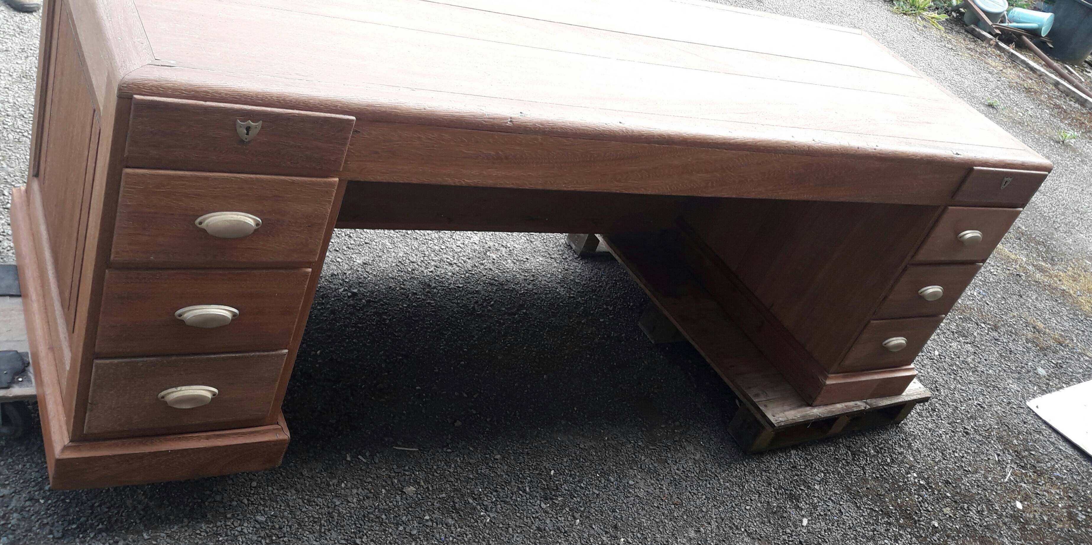 Exotic wood counter desk