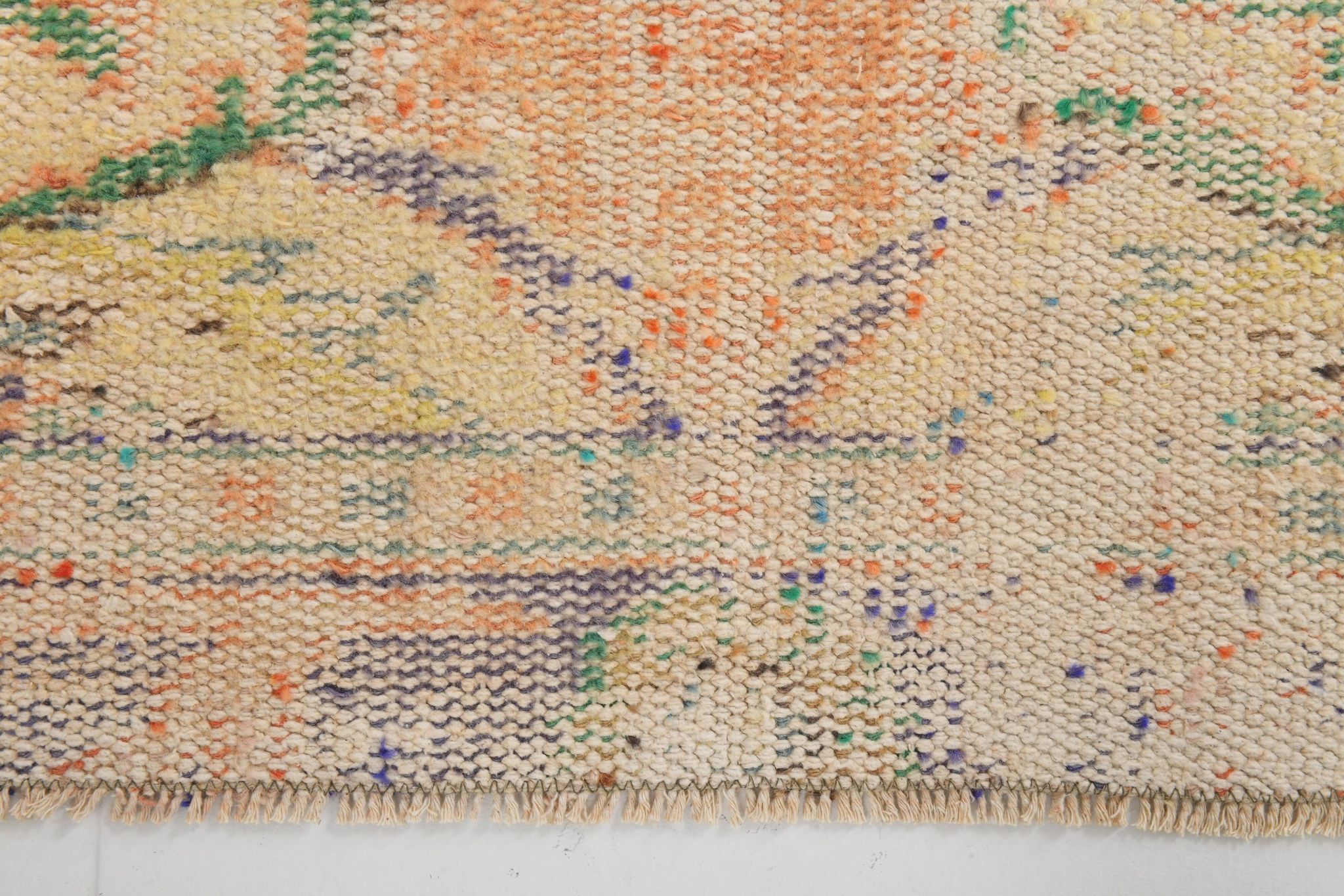 6x10 Peach Orange Classic Handmade Vintage Rug, 174x300Cm