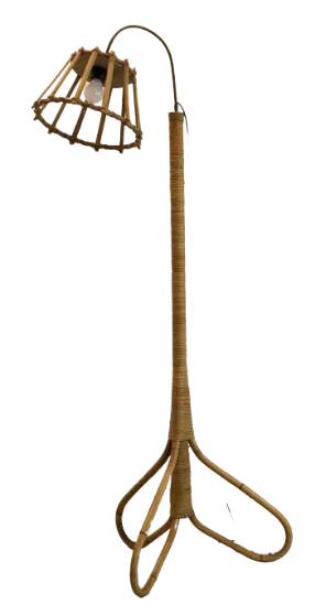 vintage Rotan vloerlamp