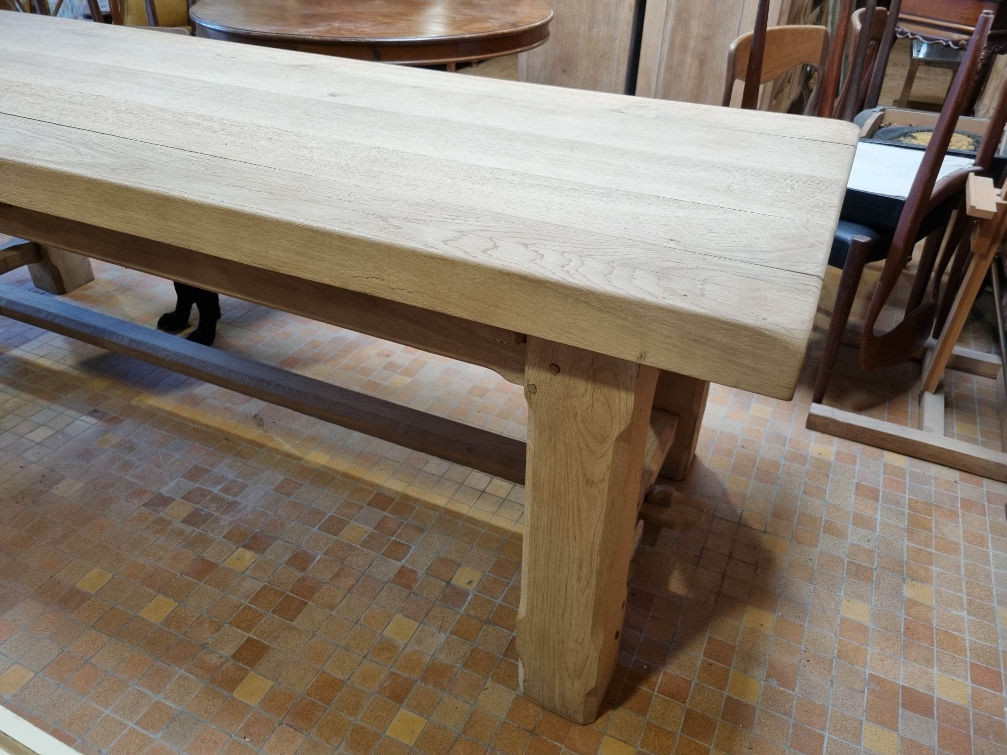 Brutalist oak table
