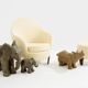 Valérie Courtet sculptures éléphants en grès émaillé circa 2010
