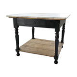 Butcher's table work central island marble