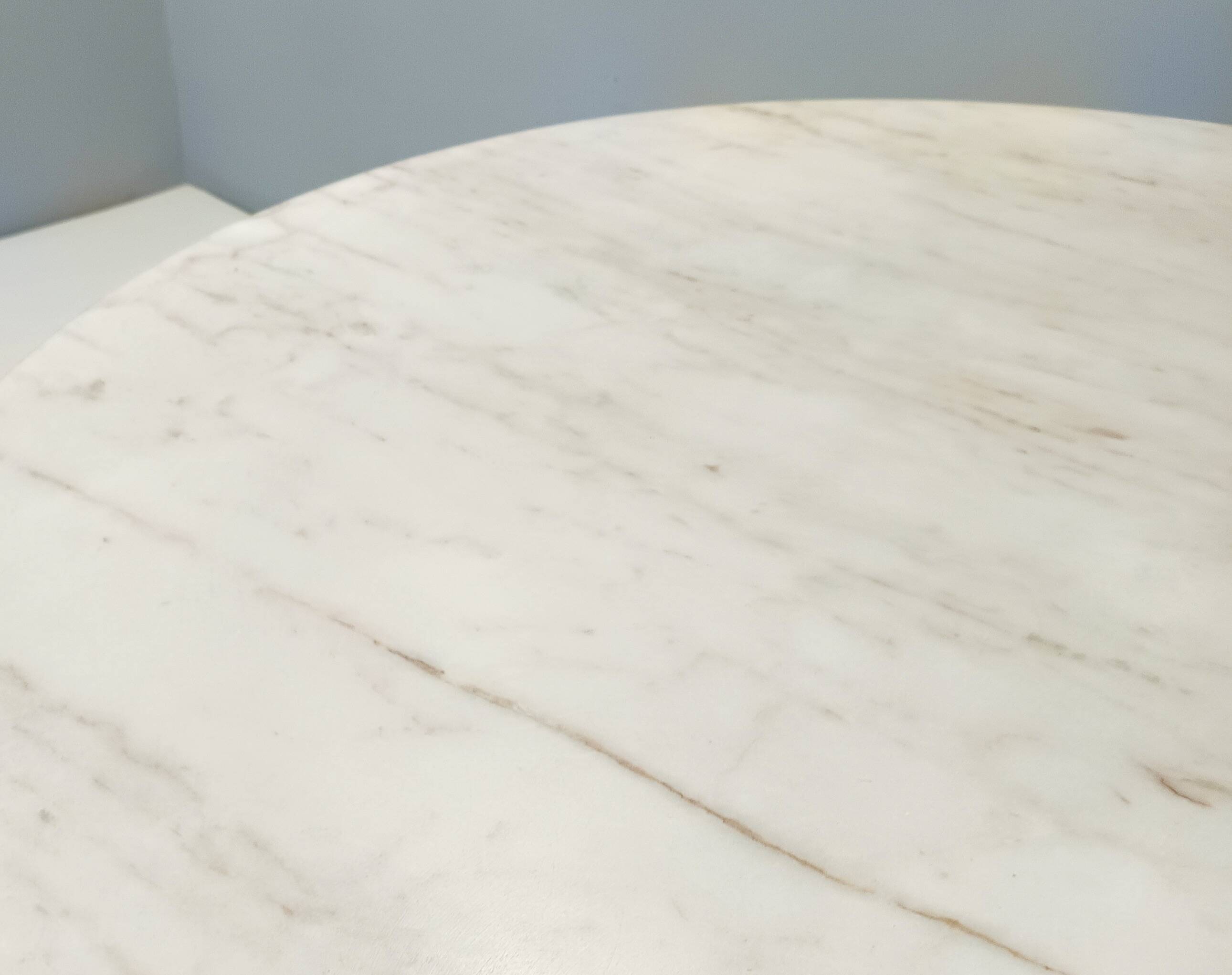 Dining Table with a Portuguese Pink Marble Top in the style of Carlo De Car