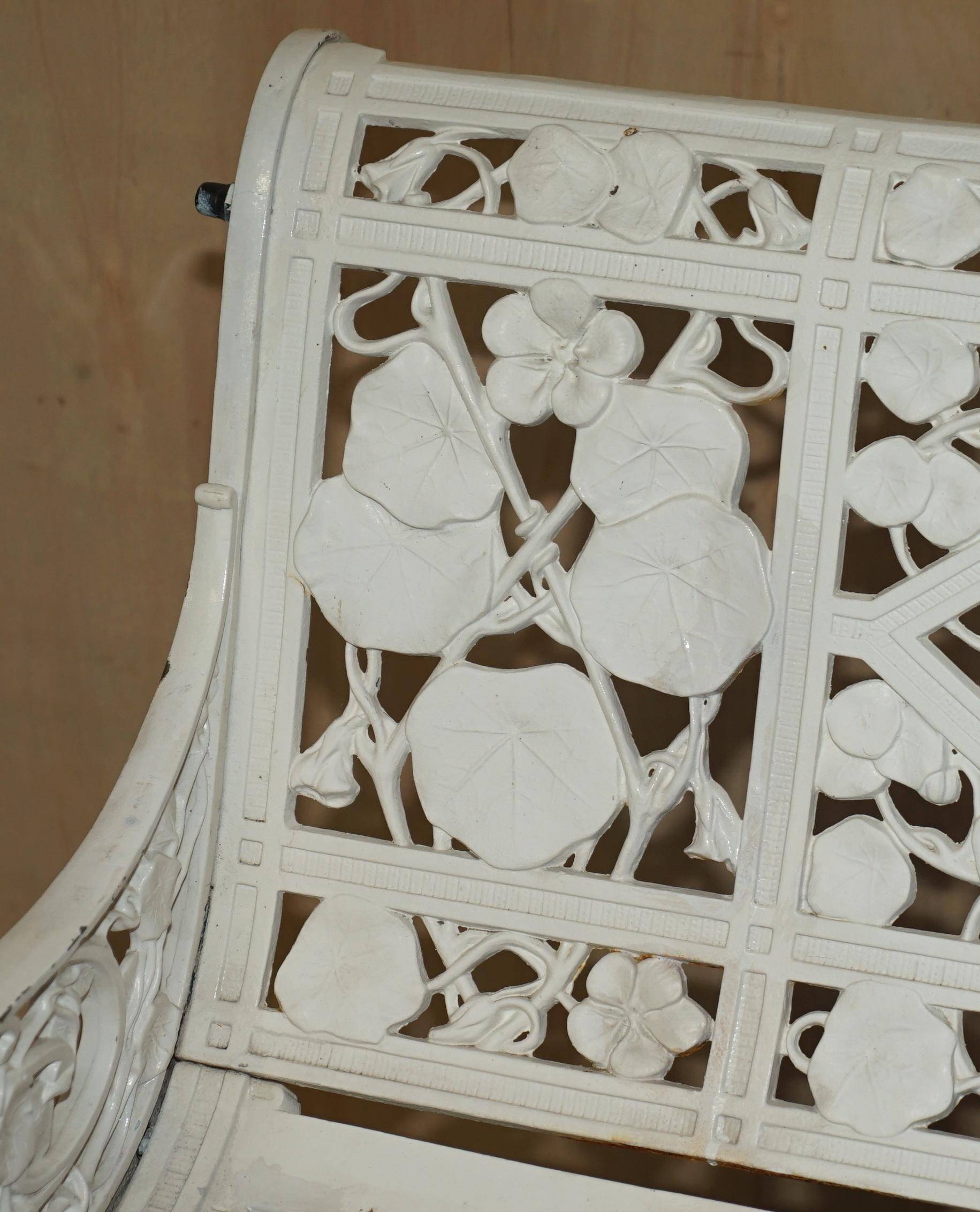 Victorian garden bench 1870 Capucine pattern Coalbrookdale