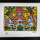 1990s Keith Haring Limited Edition Lithograph Numbered in Pencil.
