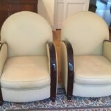 Pair armchairs 1930 art deco