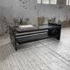 80s Italian marble and glass coffee table