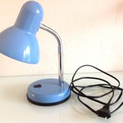Lampe de bureau en métal bleu, années 70-80