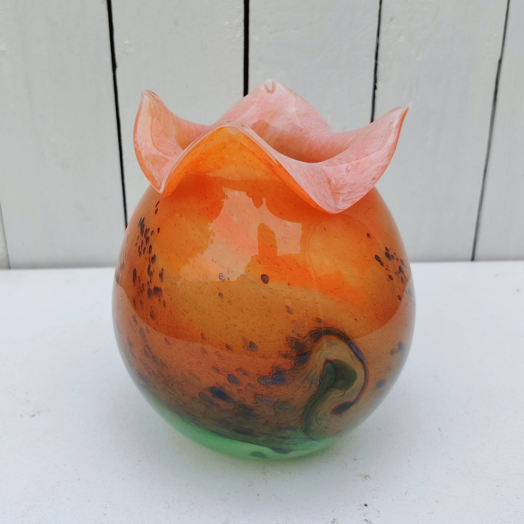 Vintage Gabriel Milesi Blown Glass Vase