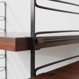 Modular teak string shelving system 1950s