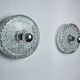 Pair of Space-age wall lights by Peill & Putzler, blown Murano glass, Germany, 1970