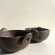 Pair of 2 handmade stoneware bowls, 20th century