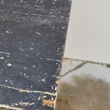 Old patinated bistro table with one drawer - 1m20