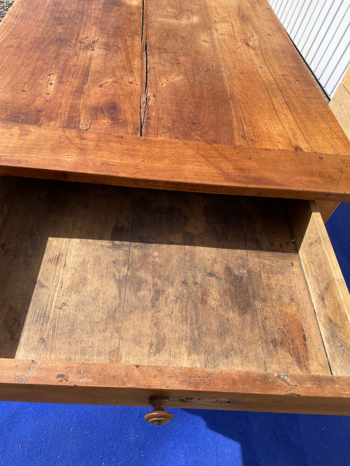 Rectangular farmhouse table in millwood early 20th century