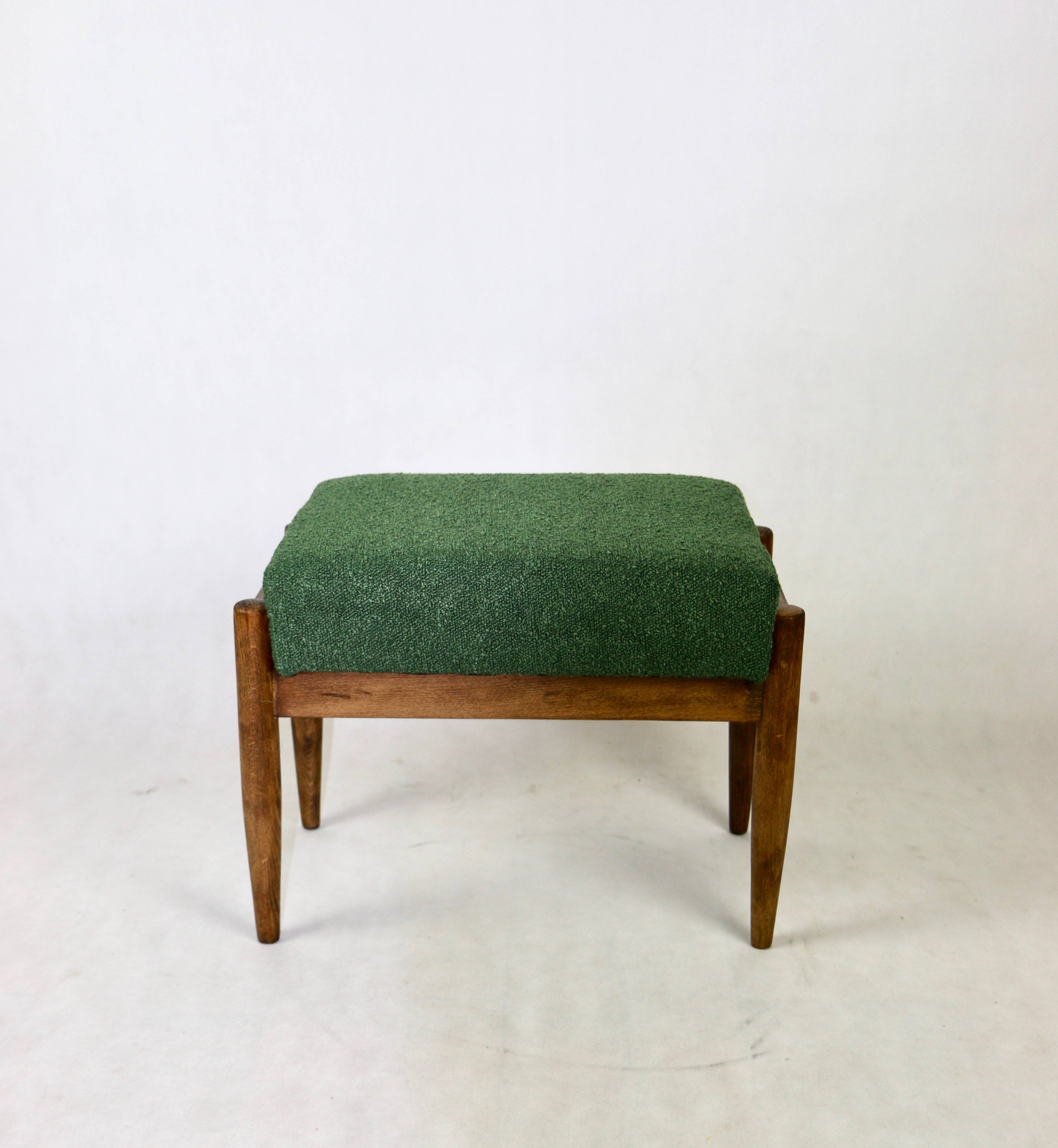 Edmund Homa stool green boucle seat