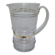 Pitcher in frosted glass and gilding 1 liter