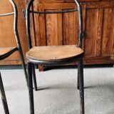 Set of 2 Mobilor chairs - 1950 - metal and wood
