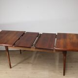 Scandinavian extendable rosewood dining table, 1960s