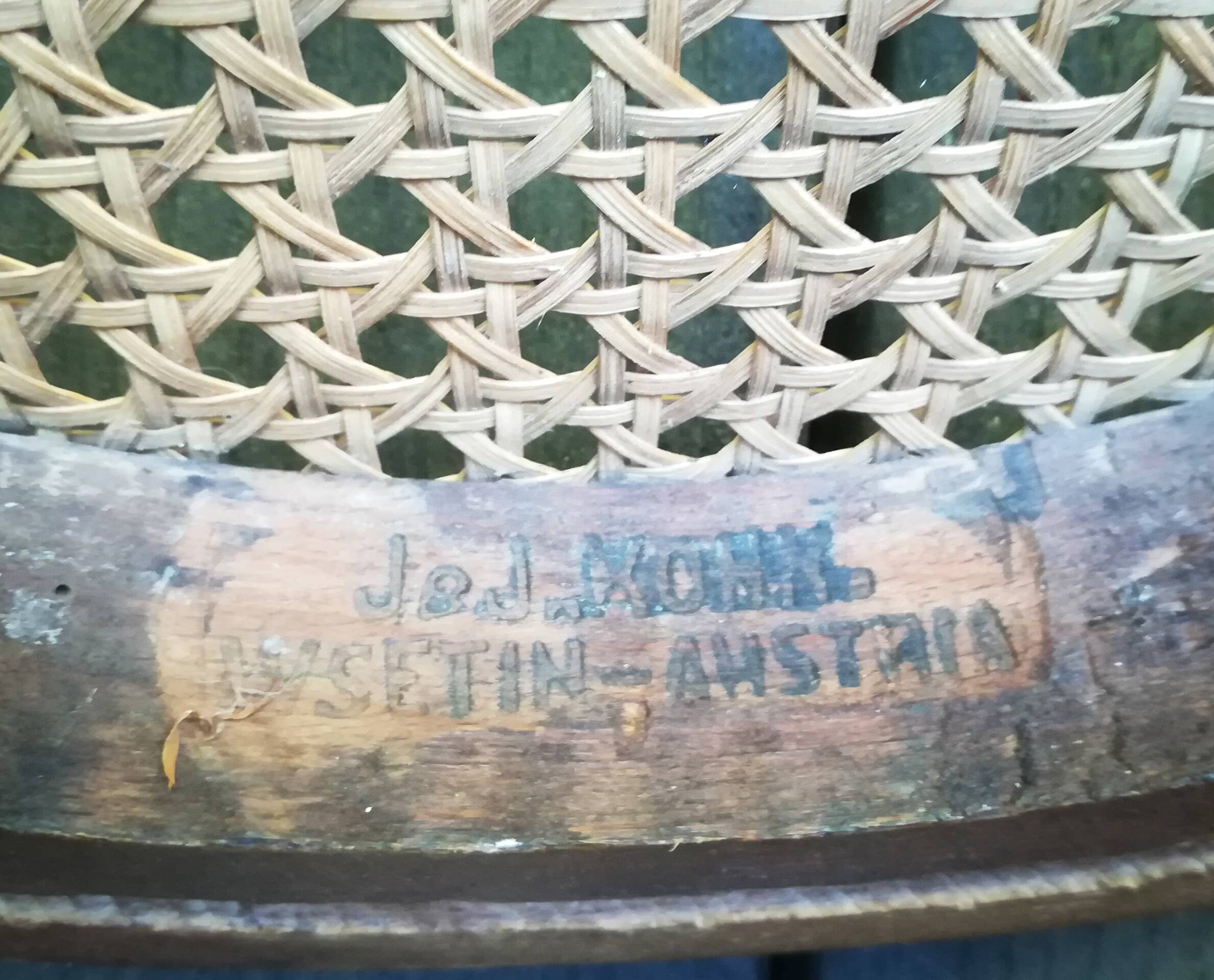 JJ Kohn, caned bistro chair for children, circa 1900