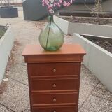 Weekly organizer in solid cherry, 5 drawers, classic Louis Philippe style