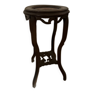 sellette en bois sculpté, - marbre