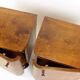 Minimalistic Art Deco Bedside Tables In Walnut Veneer, Czechoslovakia 1930s