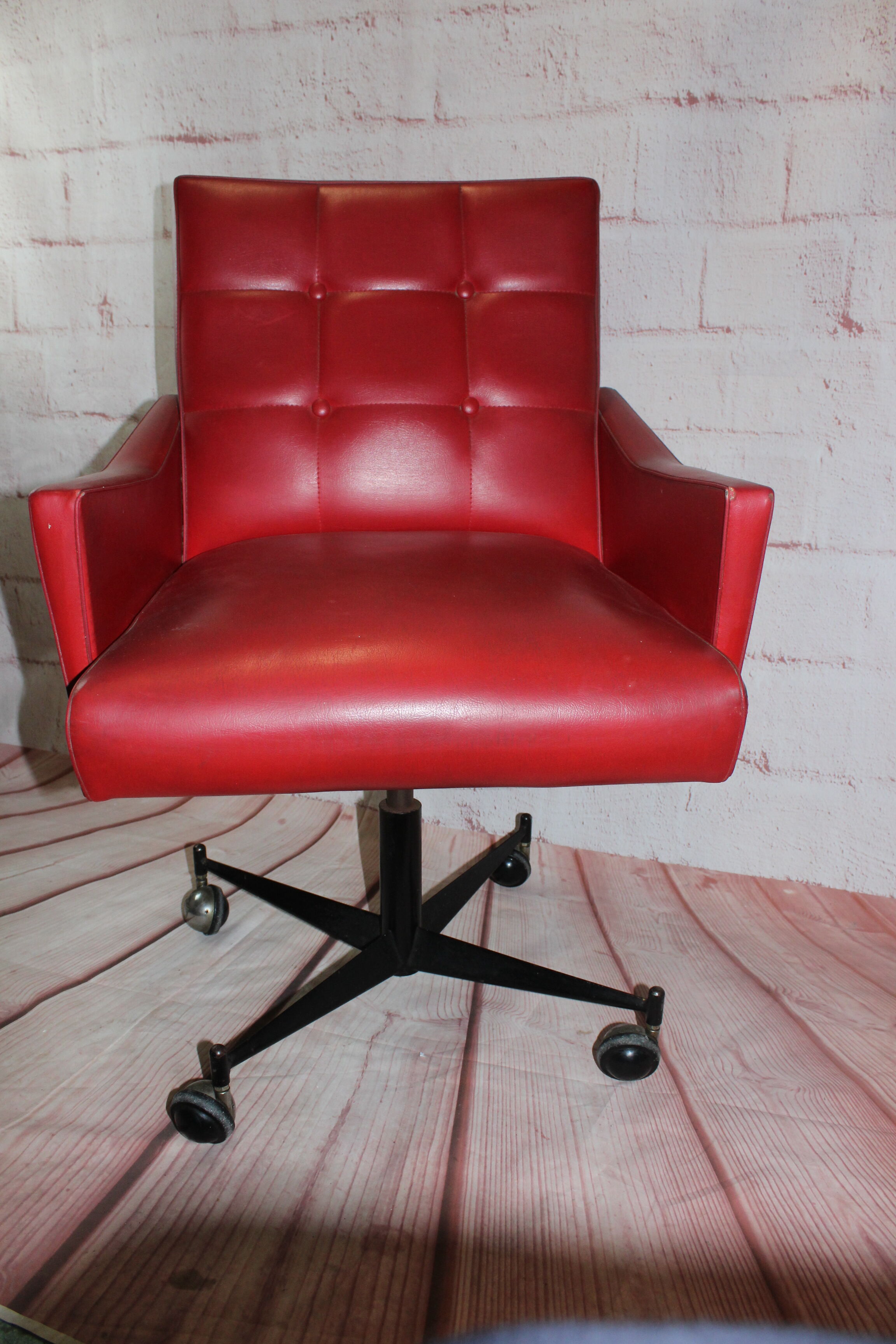 Office chair with wheels vintage skai design 1950