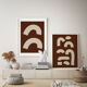 Pair of prints, abstract wall art set of two, 50x70cm