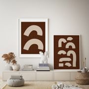 Pair of prints, abstract wall art set of two, 50x70cm