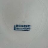 9 mismatched blue ironstone plates