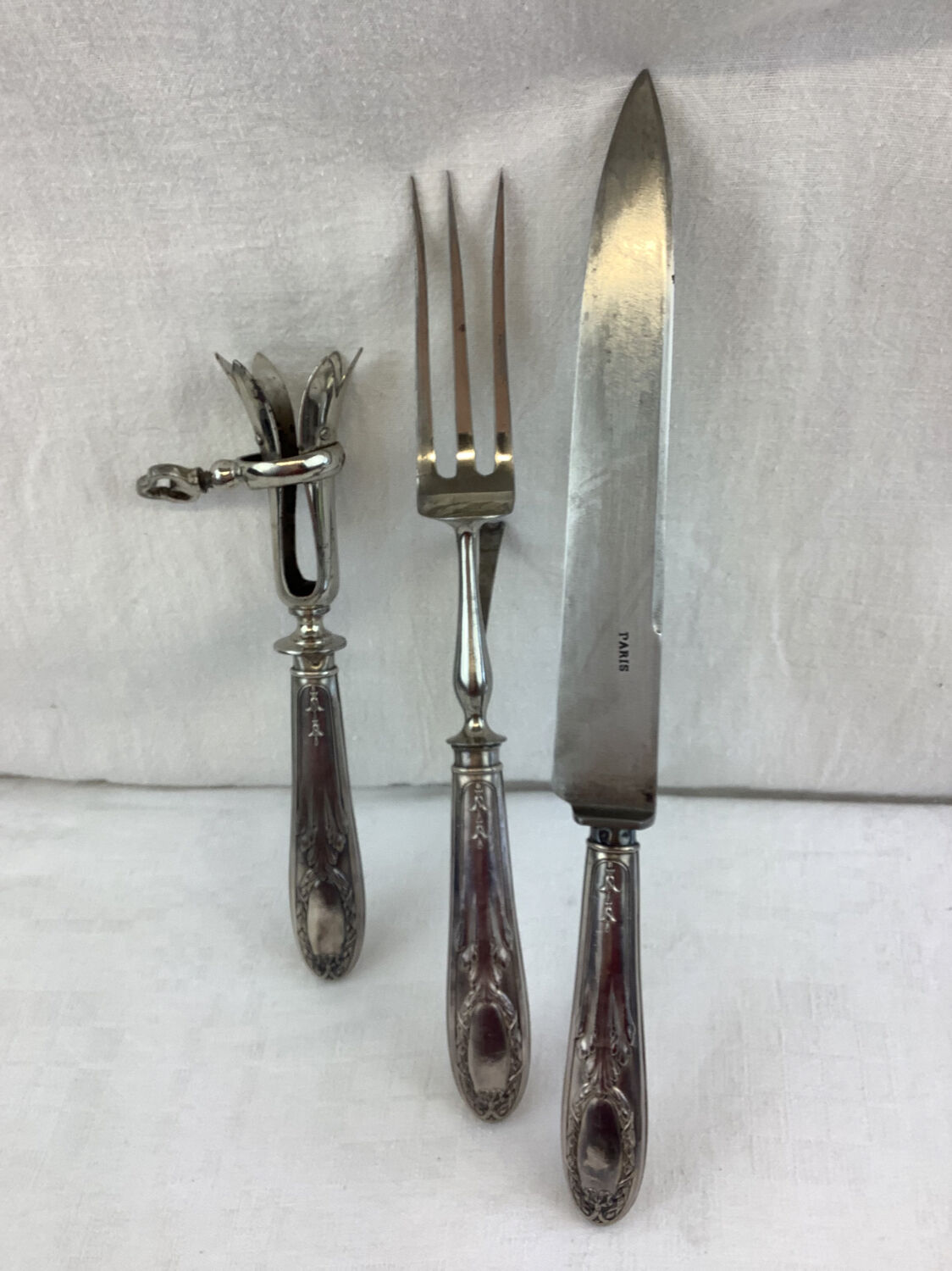 Old leg of lamb service, in silver made in France