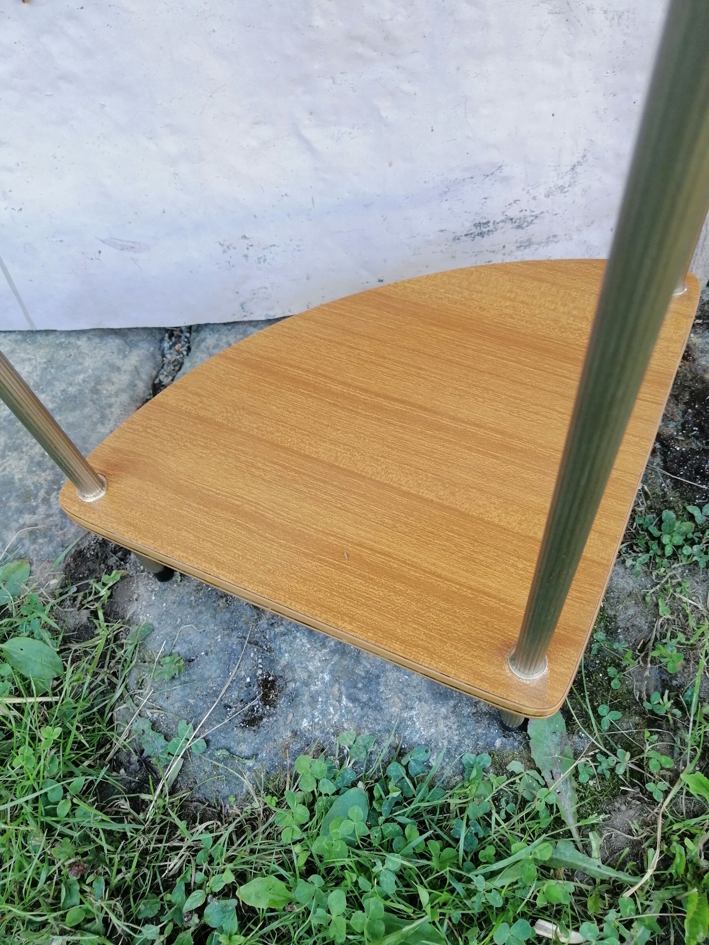 1960s Formica 3-shelf corner shelves