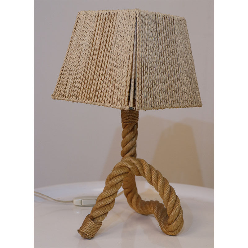 Vintage woven rope lamp circa 1950
