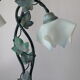 Table lamp in metal and frosted glass by Jean-Pierre Ryckaert, collection "Louisiane" 60's