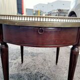 Table basse bouillotte plateau marbre style louis xvi ancienne
