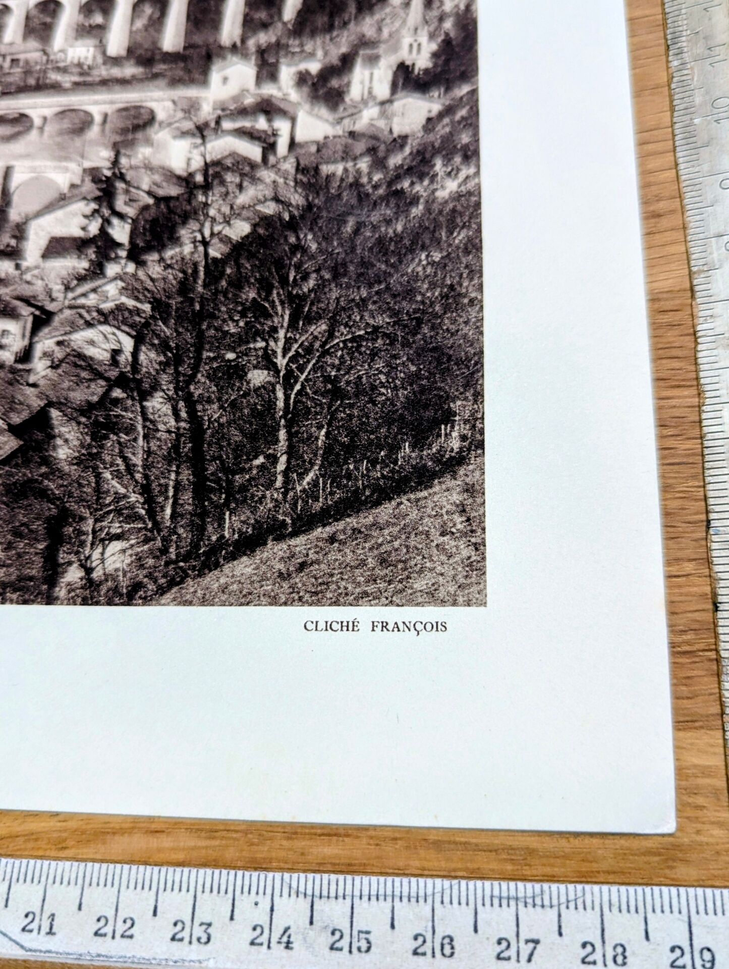 Saint-Léonard-de-Noblat, Haute-Vienne, printed photo plate from 1942.
