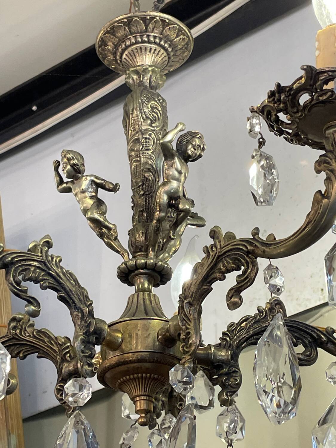 5-light crystal chandelier